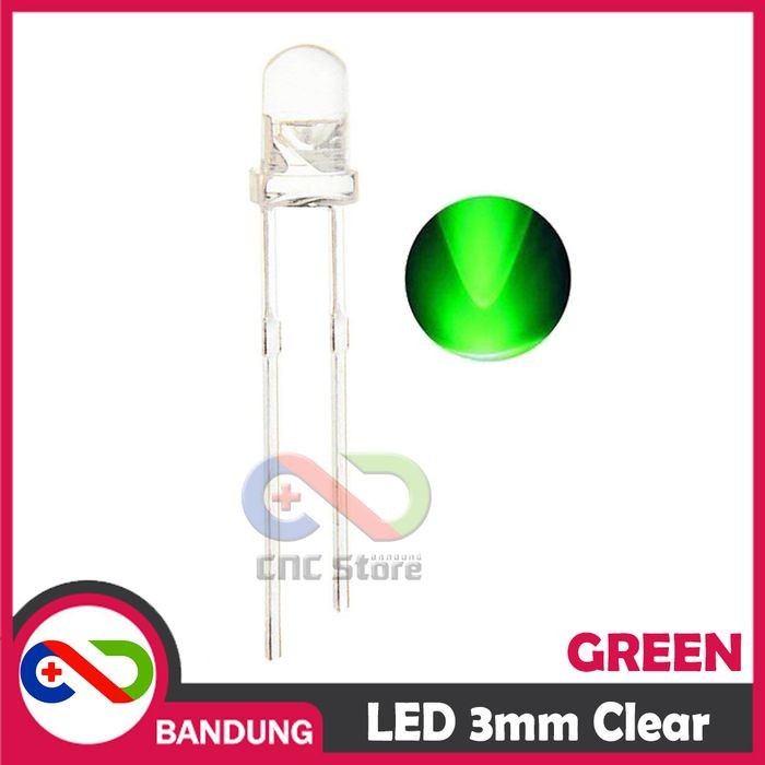 Jual 10PCS LED 3MM F3 SUPER BRIGHT GREEN HIJAU CLEAR | Shopee Indonesia
