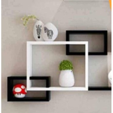 Jual RAK DINDING AESTHETIC MINIMALIS, HIASAN DINDING KAYU SEGIEMPAT RAK