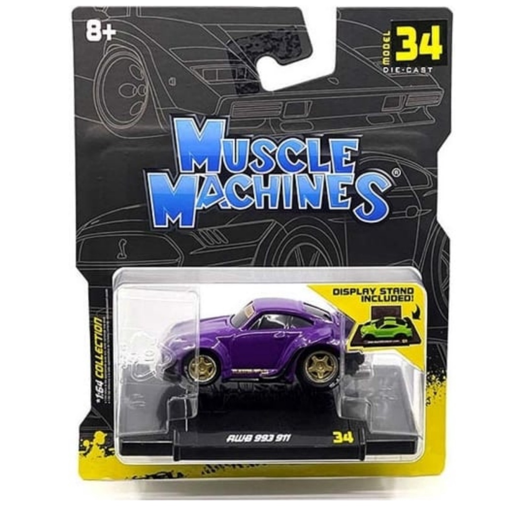 Muscle Machines 1:64 RWB 911 993 Green - M & J Toys Inc. Die-Cast Distribution | Specializing In Die-cast Collectibles Since 1987 - Foto 4