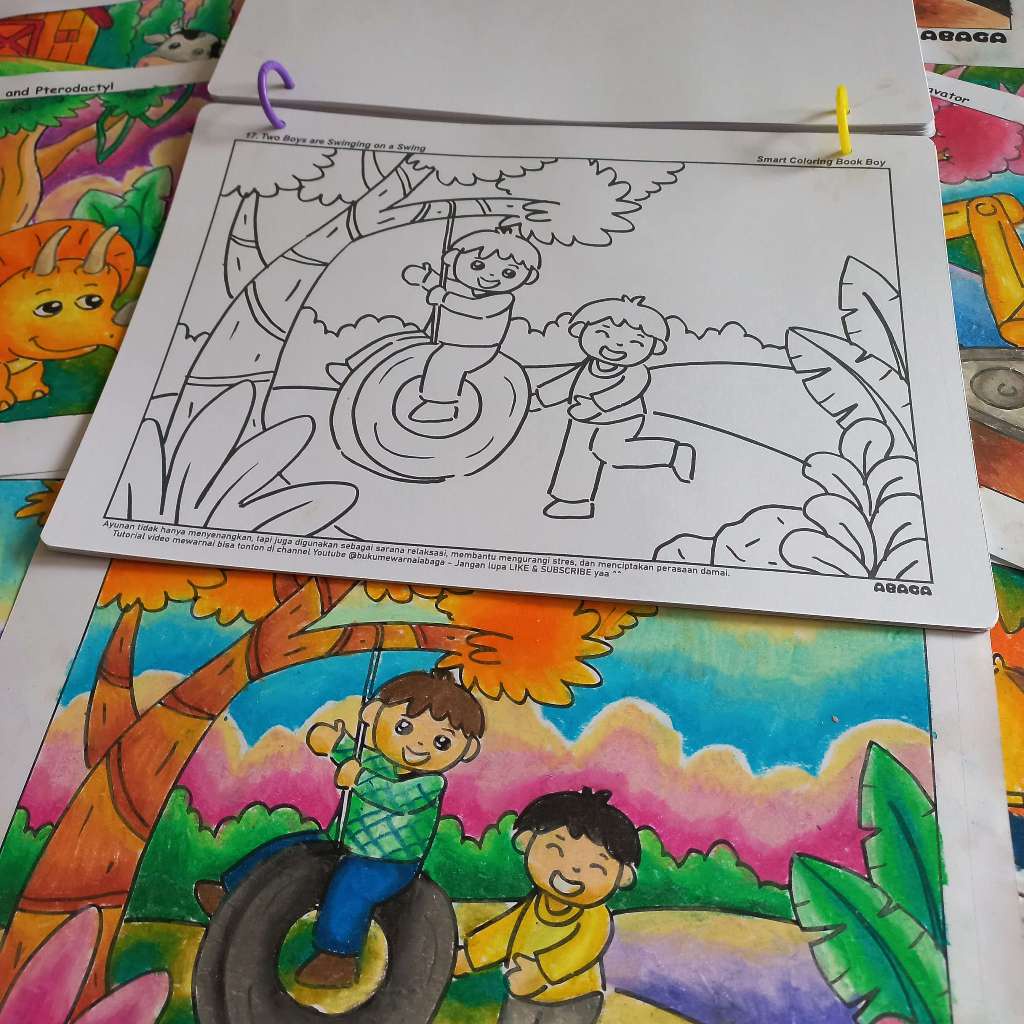 Jual Smart Coloring Book Boy ABAGA/ Belajar Mewarnai Gradasi/ Buku ...