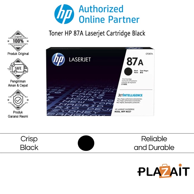 Jual HP Toner 87A Black LaserJet Cartridge CF287A Original & Baru ...