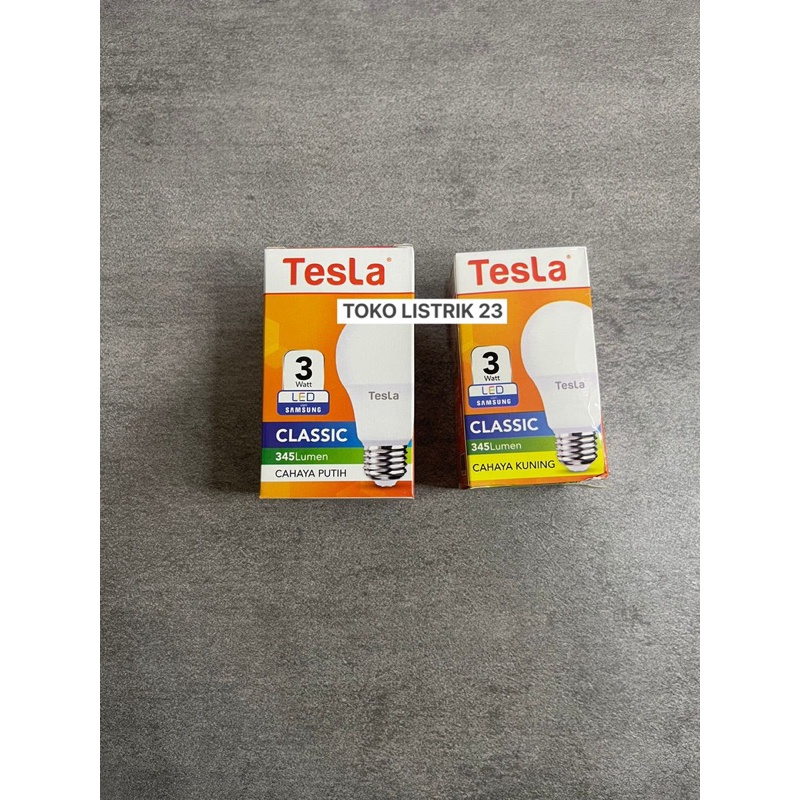 Jual lampu led tesla 3w putih / kuning | Shopee Indonesia