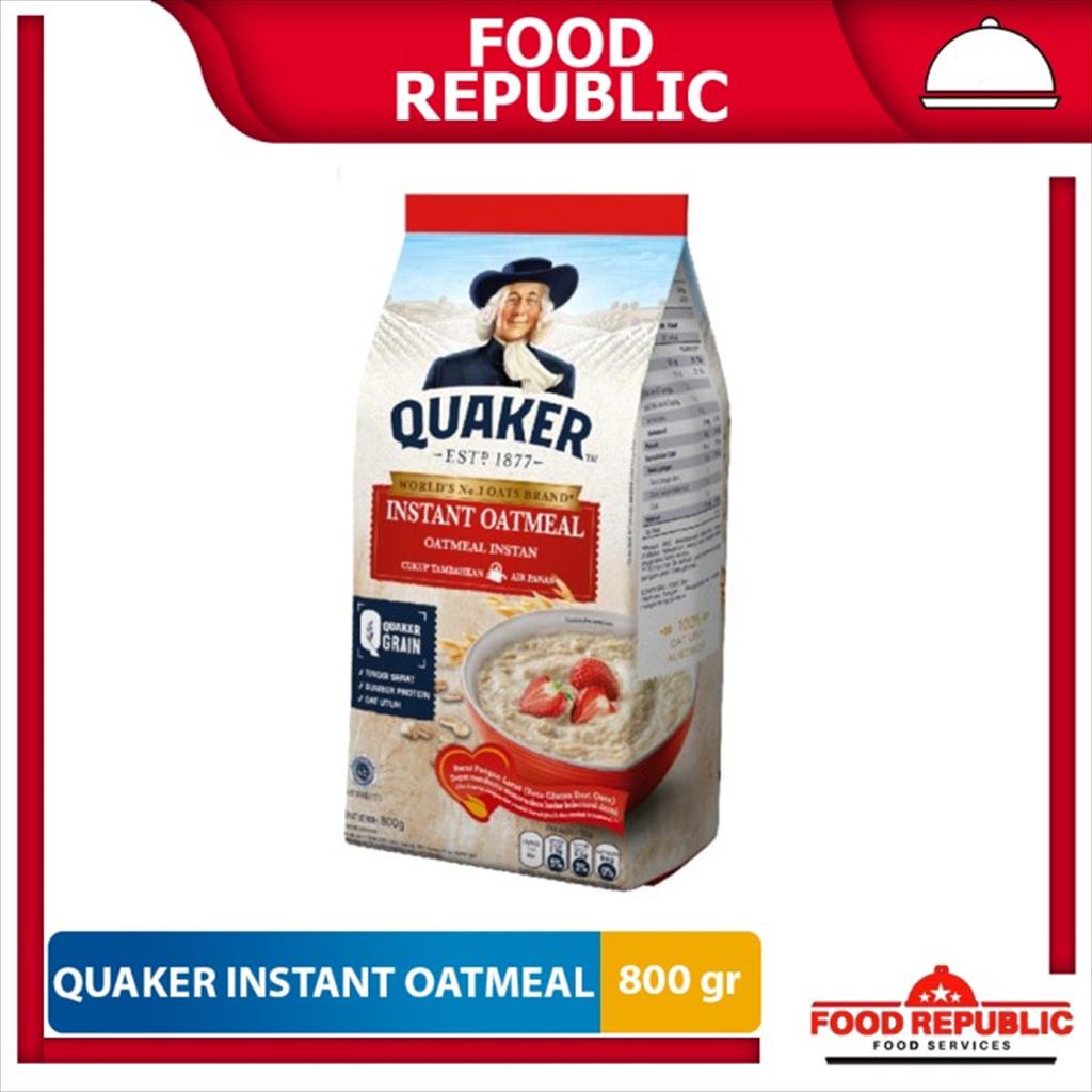 Jual Quaker Instant Oatmeal Merah 800 Gr Creamy Tinggi Serat Sumber ...