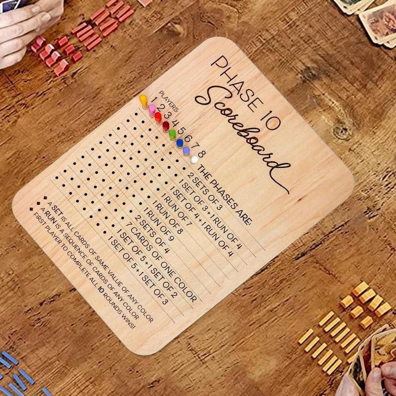 Jual Scoring Board For Games 2025 Scorecard And Round Recorder Wooden ...