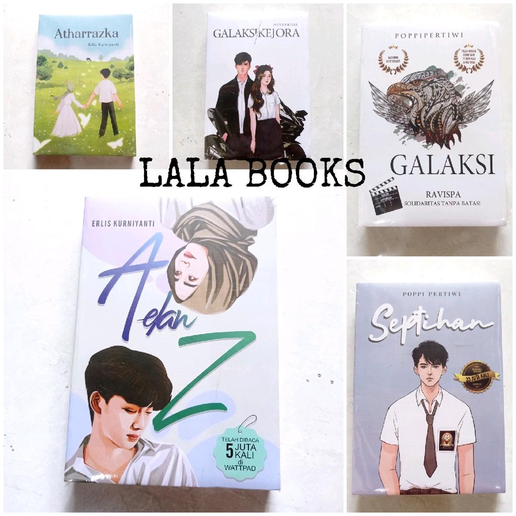 Jual 1 Paket 5 Buku Novel Remaja Atharrazka Galaksi Kejora Galaksi Septihan A Elan Z 