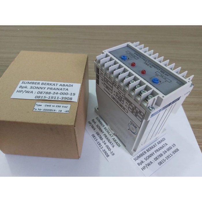 Jual SEG IWE N 230 VAC EARTH FAULT CURRENT RELAY IWEN 230 SEG IWE-N-230 ...