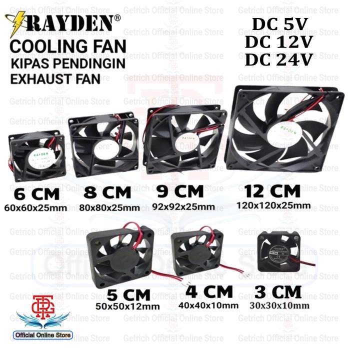 Jual Cooling Fan AC 220V DC 5V 12V 24V Kipas Pendingin Internal Fan