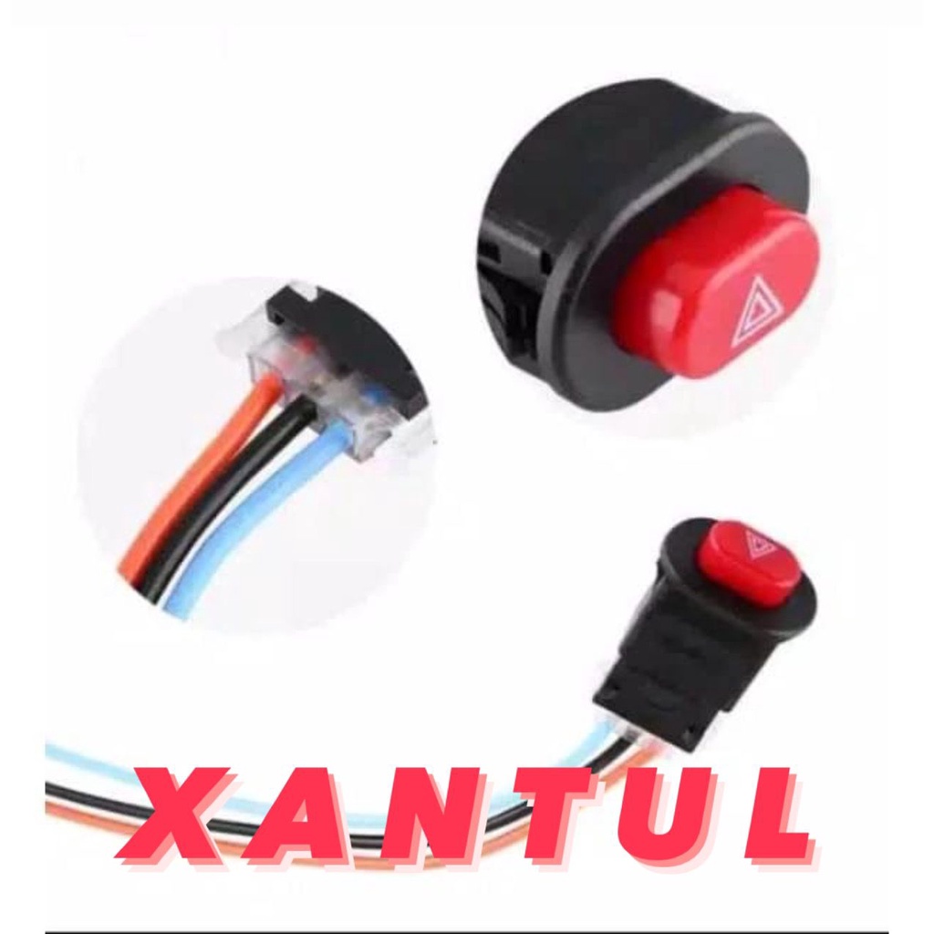 Jual (STLU) Saklar Tombol Switch On Off Motor MObil HAZARD, Lampu ...