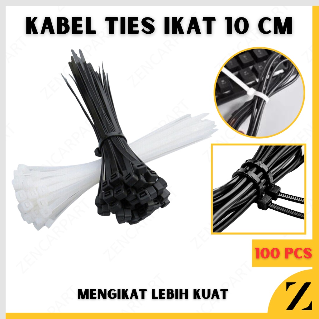 Jual Kabel Tis 10 Cm 15 Cm 20 Cm 25 Cm 30 Cm 100 Mm Cable Ties Tie Nylon Nilon Kecil Putih Hitam 6717