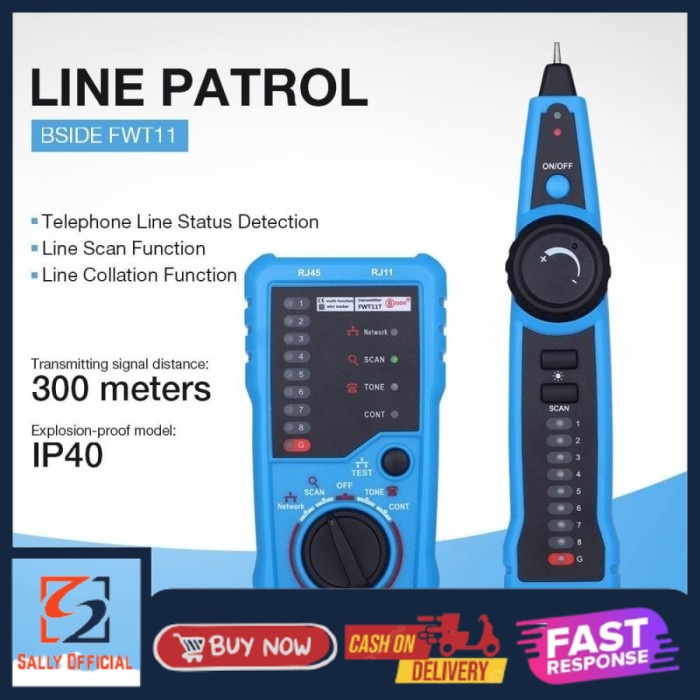 Jual Kabel FWT-11 Cable Tester Network Wire Tracker RJ45 LAN Locator ...