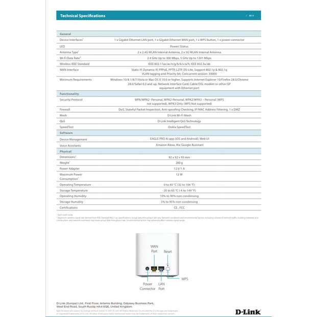 Router 4g Sim D-LINK M15 EAGLE PRO AI WIFI DUALBAND AX1500