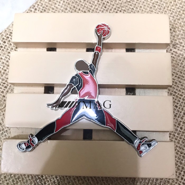 Jual Emblem Metal 3D Air Jordan Emblem Body Sticker - Silver 8.8cm ...