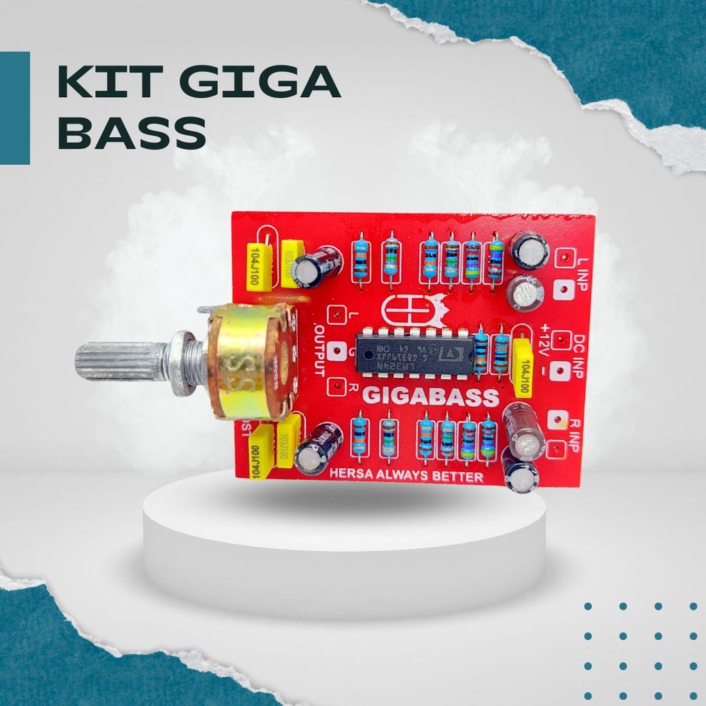 Jual Kit Giga Bass Stereo – Modul Penguat Suara dengan IC LM324 untuk