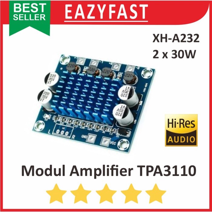 Jual Modul Ampli TPA3110 2x30W Amplifier Class D TPA 3110 XH-A232 HiFi ...