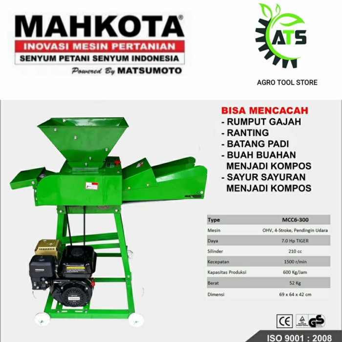 Jual SPESIAL PROMO SALE Mesin Pencacah Rumput Ranting Mahkota Dengan Penggerak Engine Lengkap