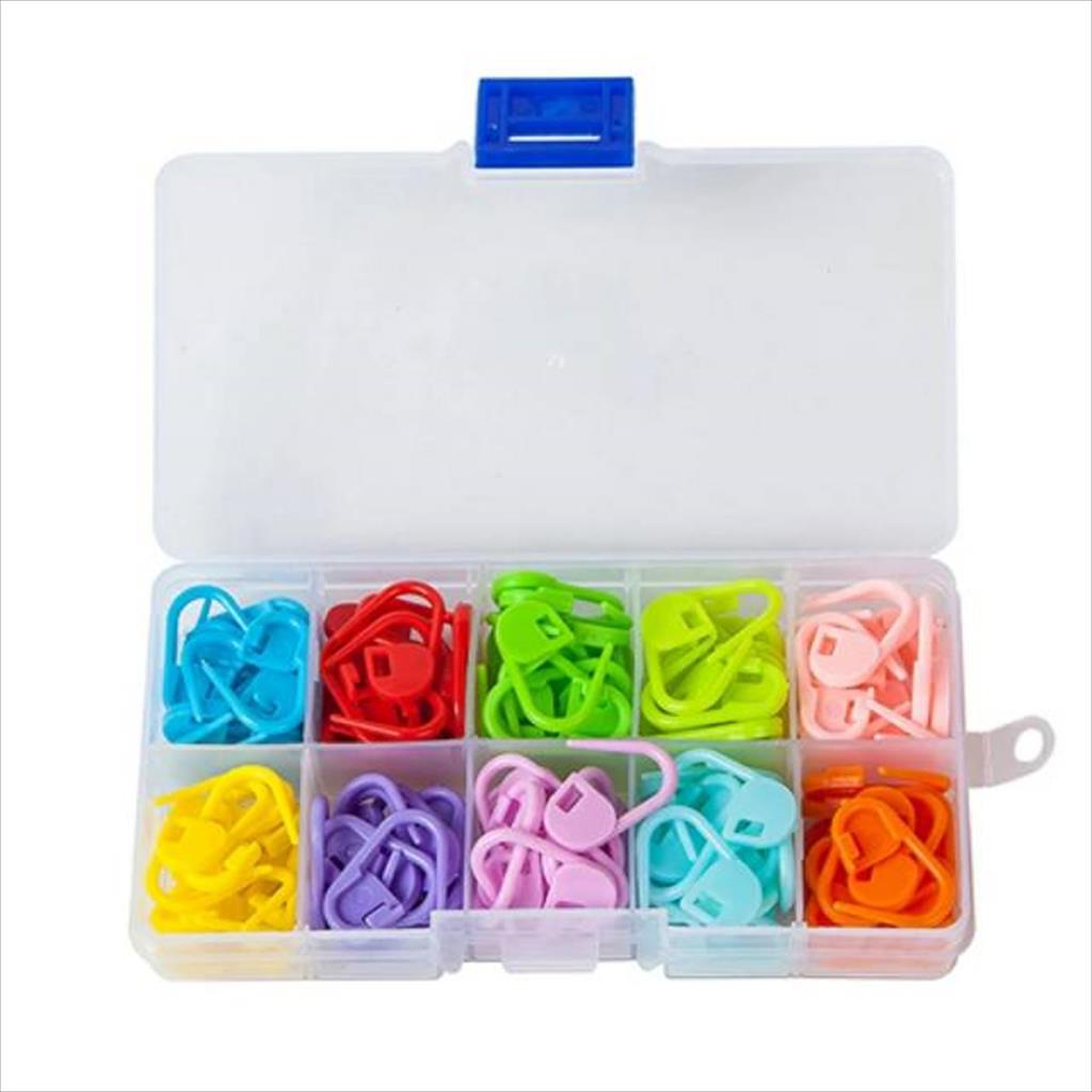 Jual Peniti plastik/ marker penanda rajut 120pcs +free box | Shopee ...