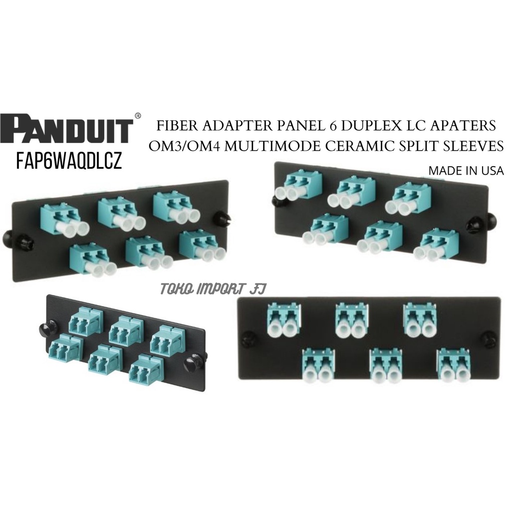 Jual Panduit Fiber Adapter Panel 6 Duplex LC Multimode OM3/OM4