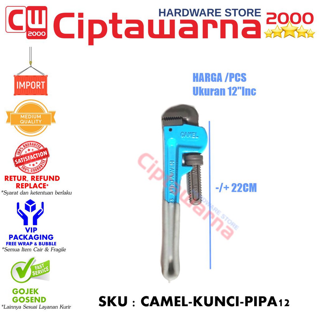 Jual Camel Kunci Pipa PVC Heavy Duty Pipe Key PVC Gerigi 12