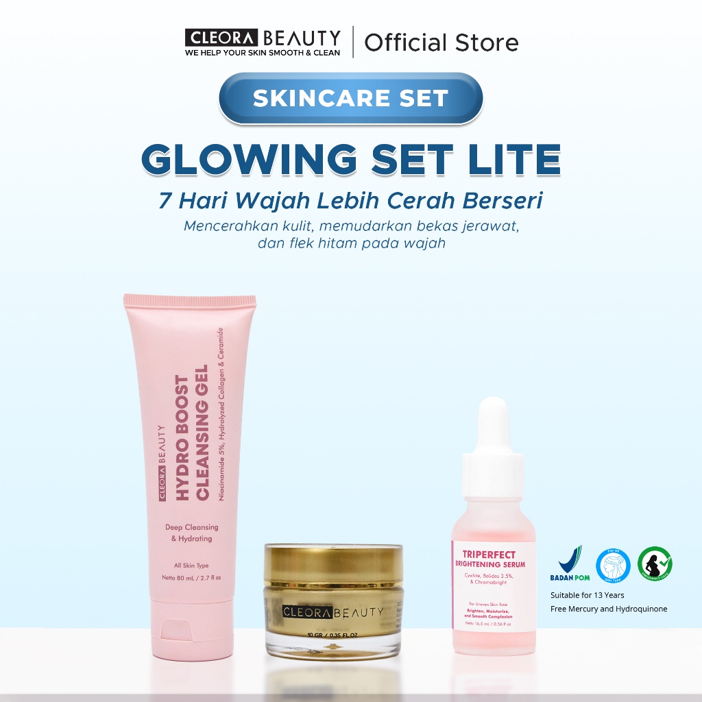 Jual Cleora Beauty Glowing Set Lite | Shopee Indonesia