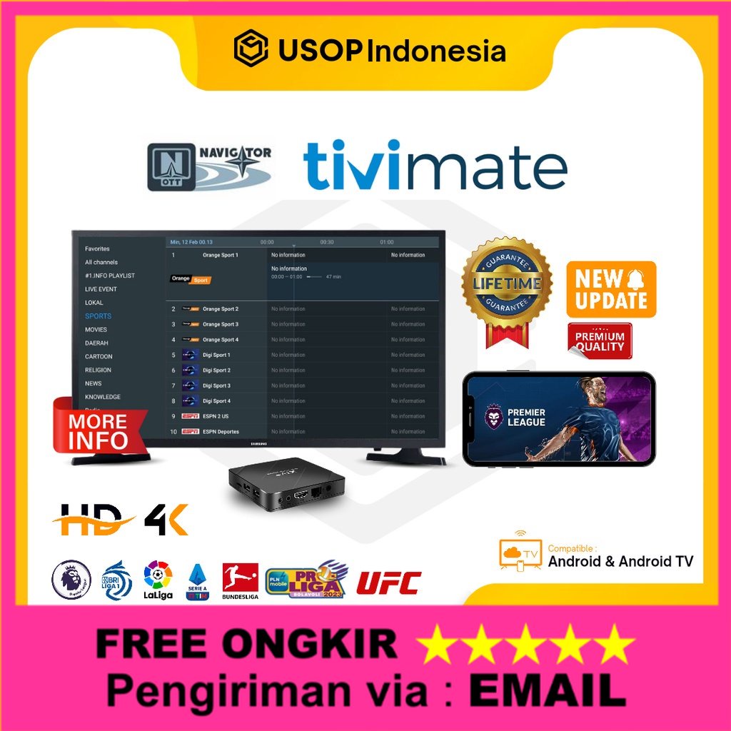 Jual Aplikasi Nonton TV Lengkap Lokal & Dunia Playlist Premium - IPTV ...