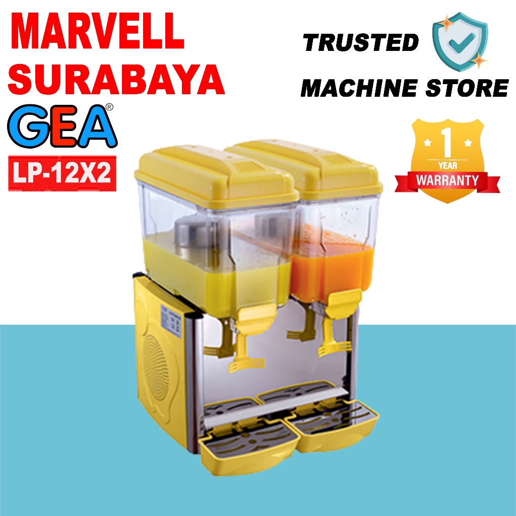 Jual Juice Dispenser Gea 2 Tabung Lp 12x2 Strring Mesin Pendingin