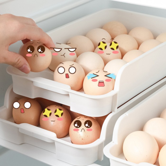 Jual Rak Telur Susun Kotak Box Telur Tingkat Isi 15 Premium Egg Box ...