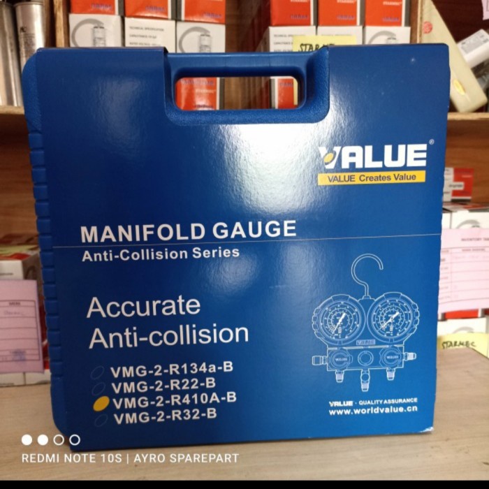Jual testing manifold set+box R22 value VMG-2 -R22 -B manifold analyzer ...