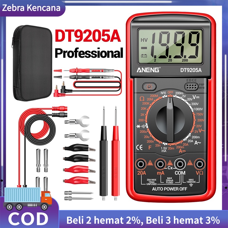 Jual Multimeter Digital + BONUS BATERAI MULTITESTER DIGITAL