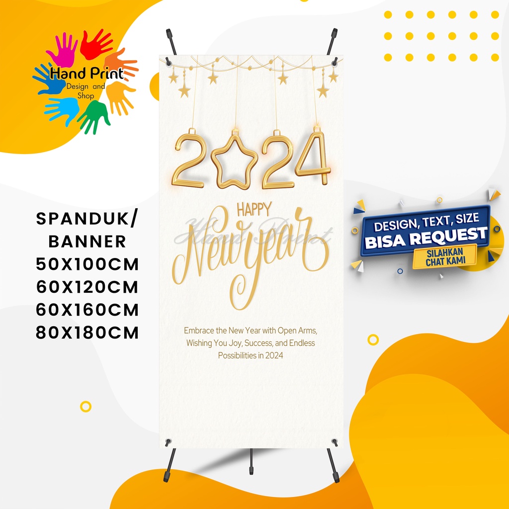 Jual Cetak Spanduk Banner Selamat Tahun Baru Happy New Year D Spanduk ...