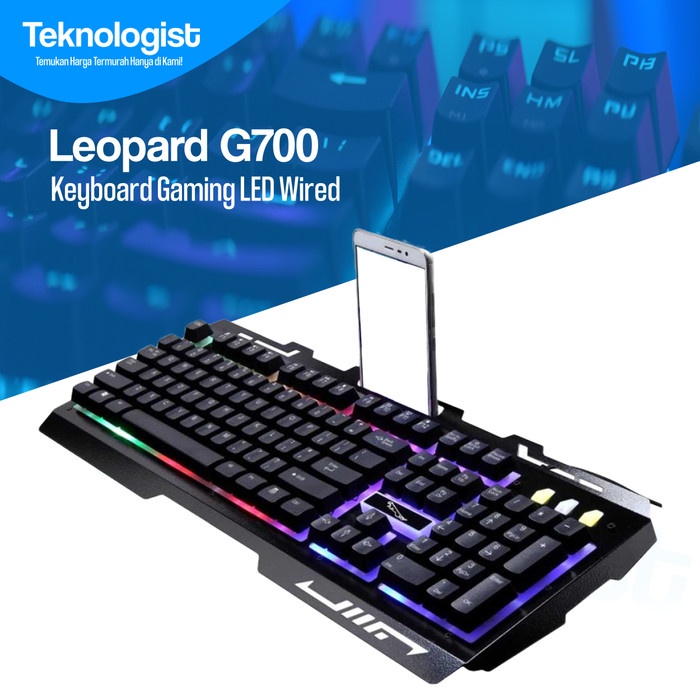 Jual Keyboard Gaming LED Wired - Leopard G700 | Shopee Indonesia