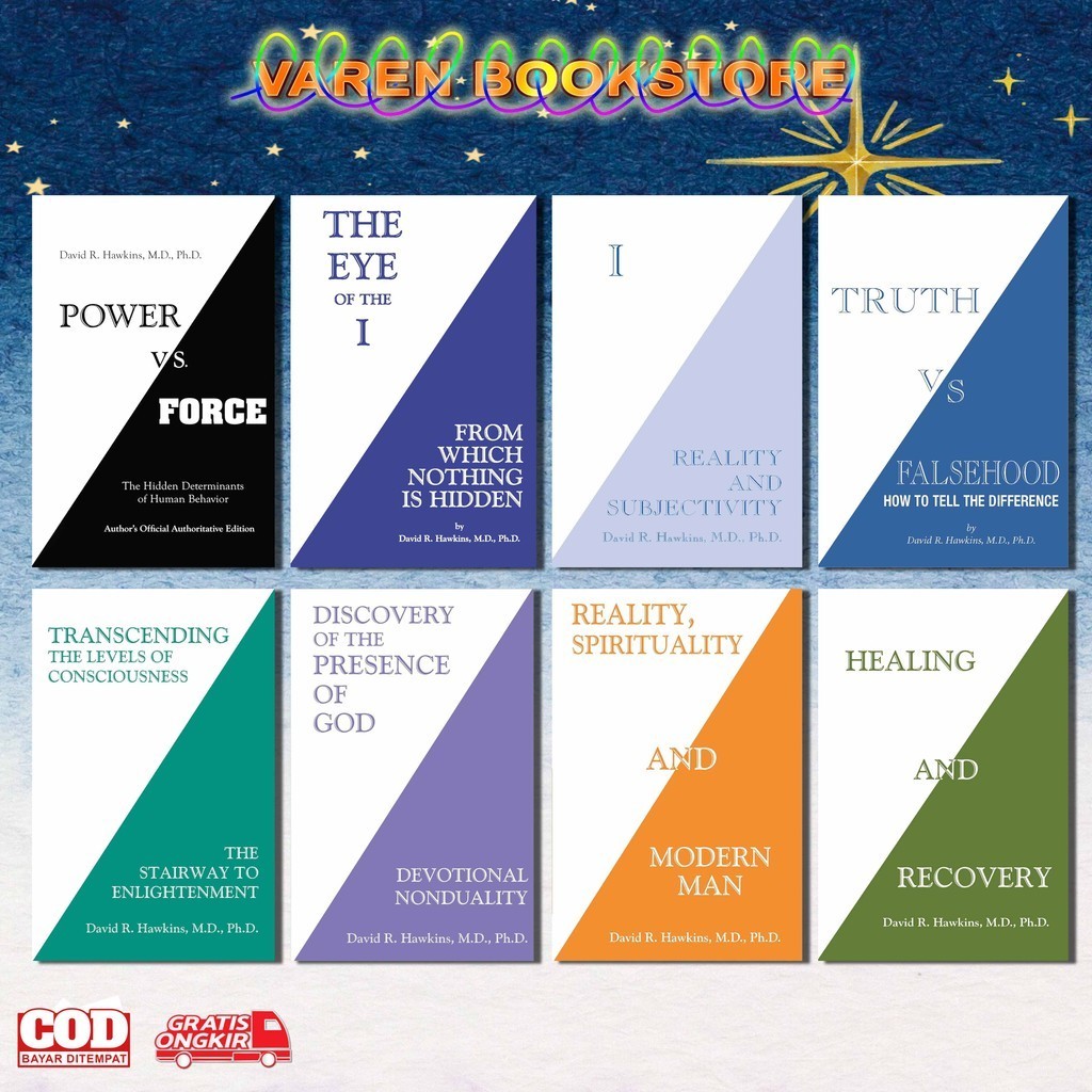 Jual Power vs. Force, Letting Go (9 book series) by David R. Hawkins (English Version) Shopee