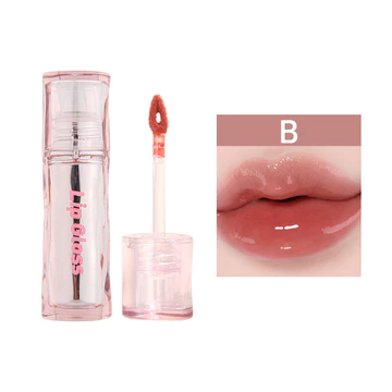 MANSLY Surface Lip Glaze Mirror Lip Gloss Watery Lipstik Lip Glossy Jelly Tint Moisturizing