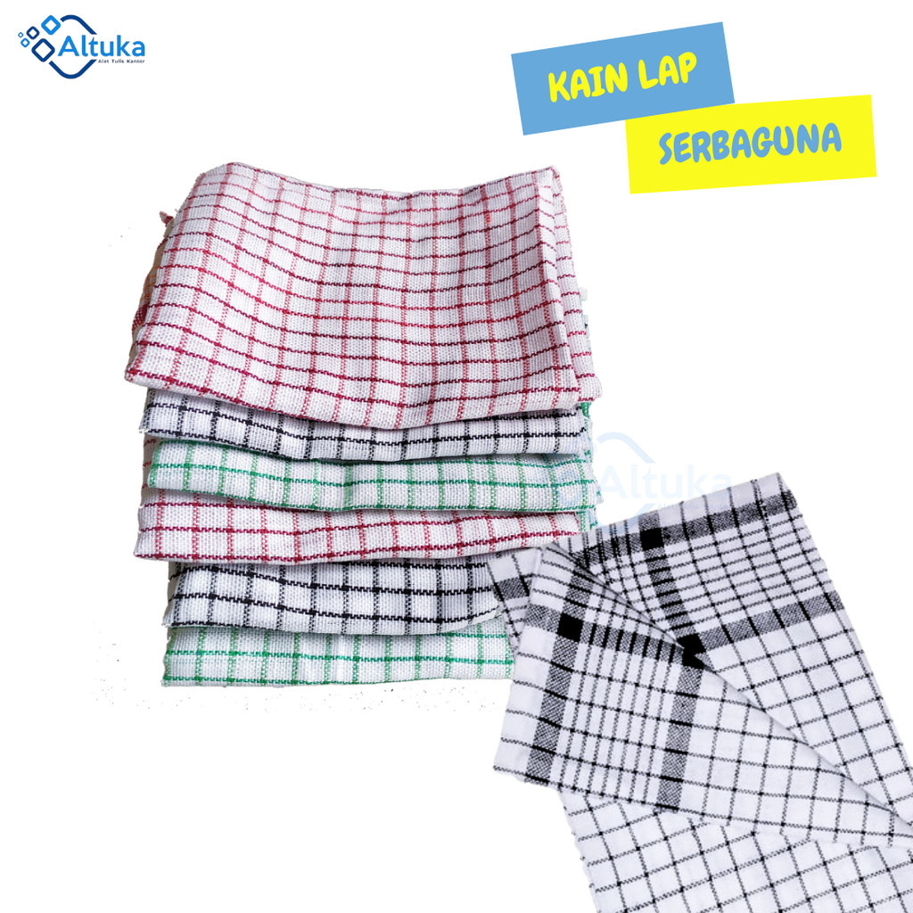 Jual (1pcs) Kain Lap Kotak / Lap Priring Serbaguna / Lap Dapur / Kain ...