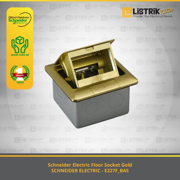 Jual STOP KONTAK LANTAI SCHNEIDER Floor Socket Gold - E227F_BAS ...