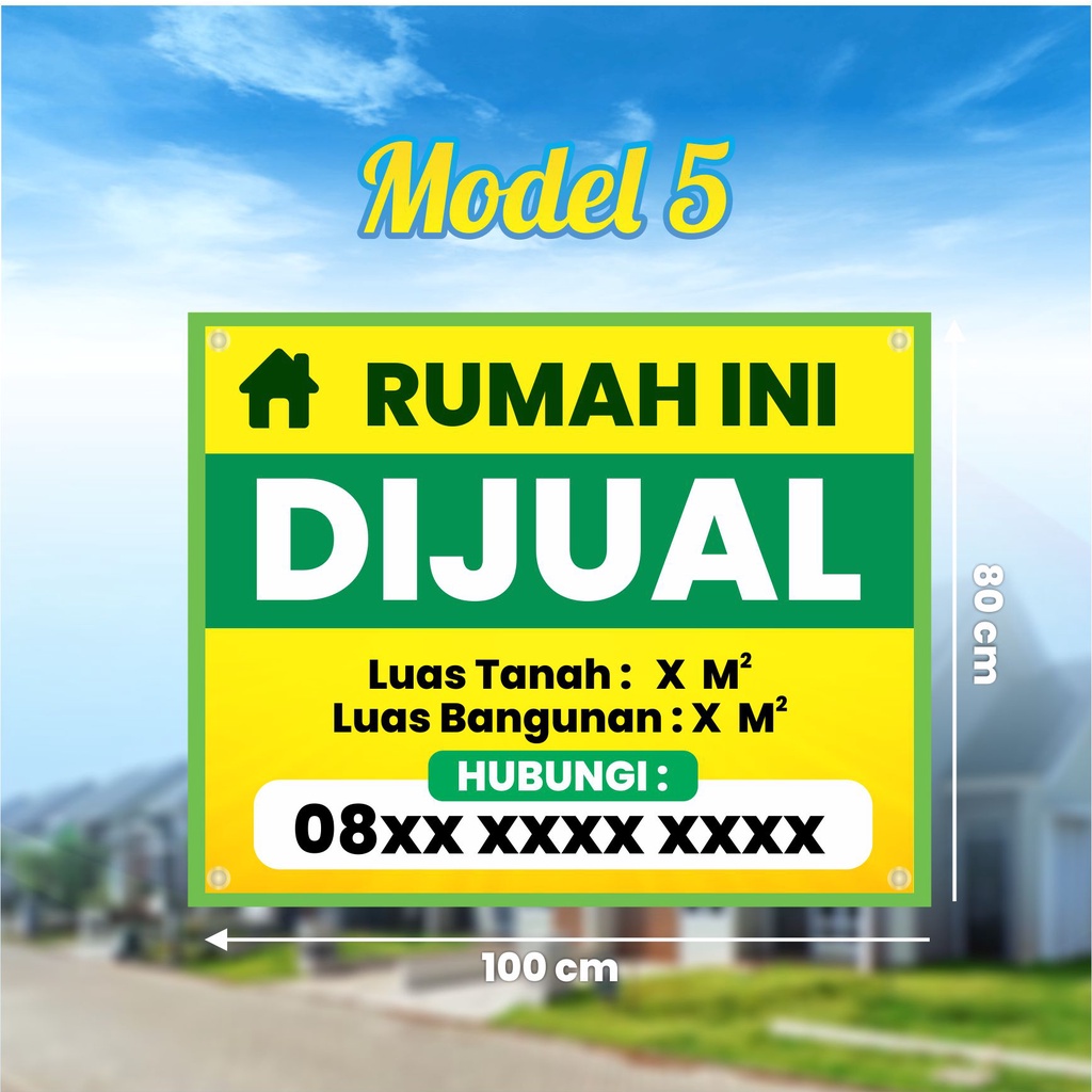 Jual SPANDUK BANNER MMT RUMAH DIJUAL / RUMAH DISEWAKAN / RUMAH ...