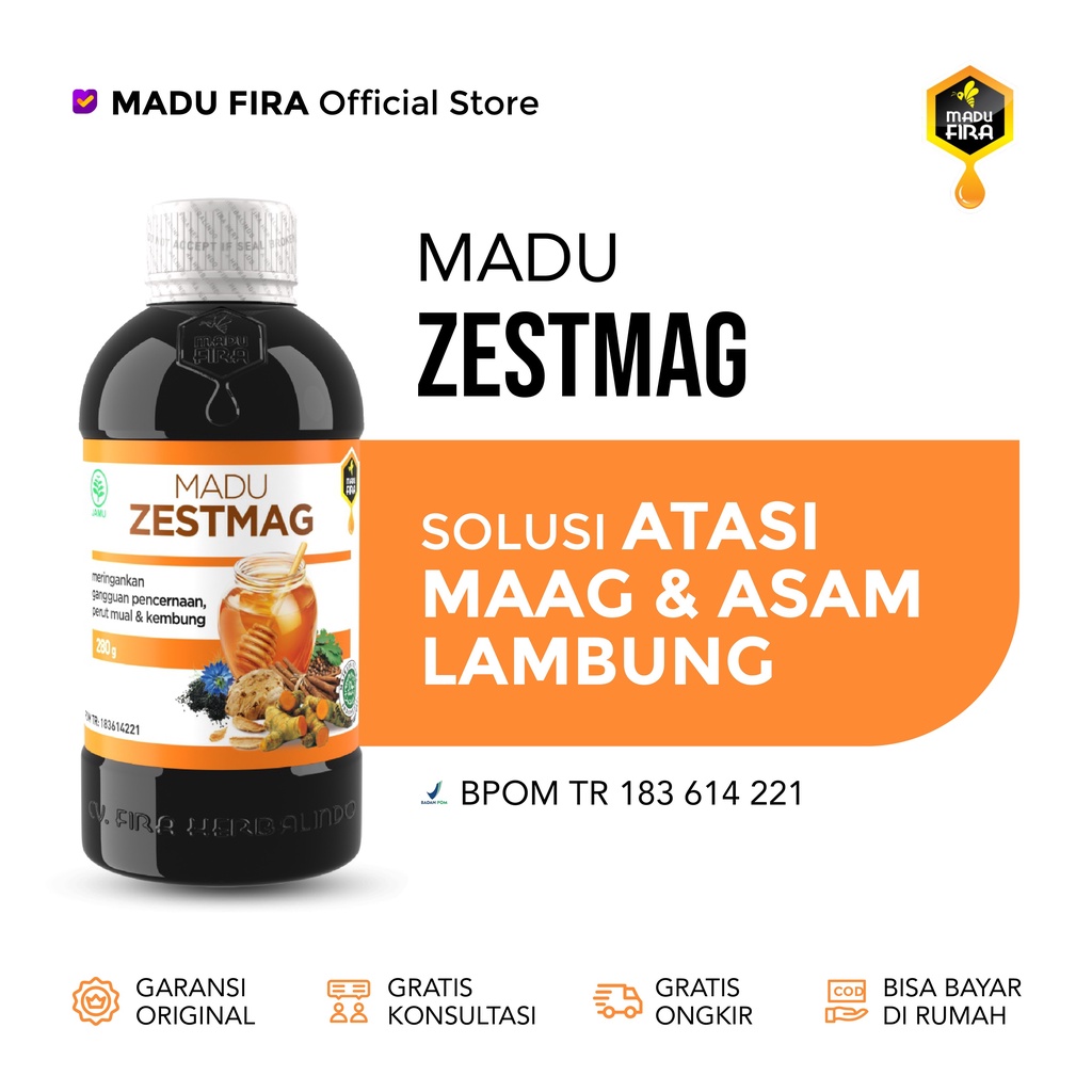 Jual Madu Zestmag Obat Asam Lambung Ampuh Zestmag Original Shopee