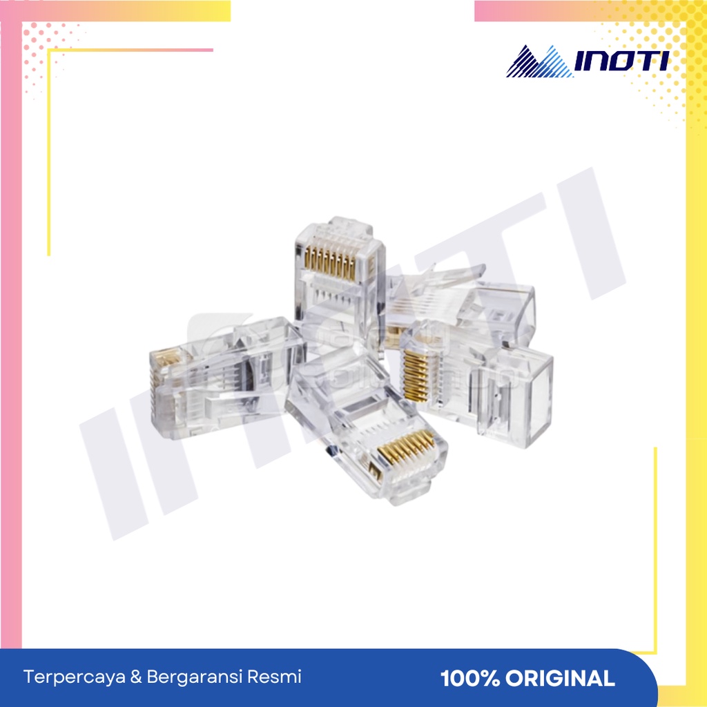 Jual Konektor UTP RJ 45 isi 100 cat 5e /jack conector rj45 Murah ...