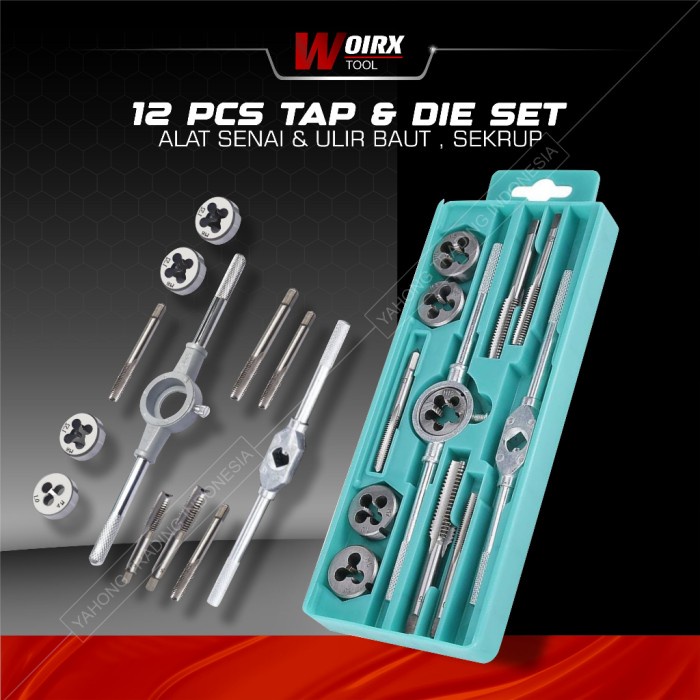 Jual Tap Die Set 12 PCS Alat Snai dan Tap Ulir Mur Baut Alat Senai ...