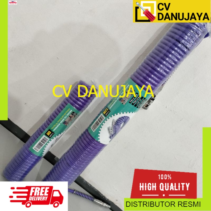 Jual Selang Recoil Heavy Duty Wipro Varian Ukuran Selang Spiral Kompressor Wipro Shopee