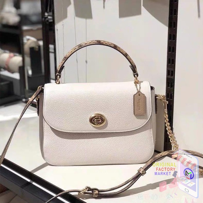 Jual Tas Coach C1560 Marlie Top Handle Satchel Chalk White Multi