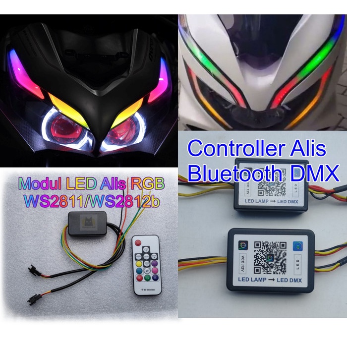 Jual Modul Controller LED Alis RGB WS2811 WS2812b remote sein Bluetooth ...