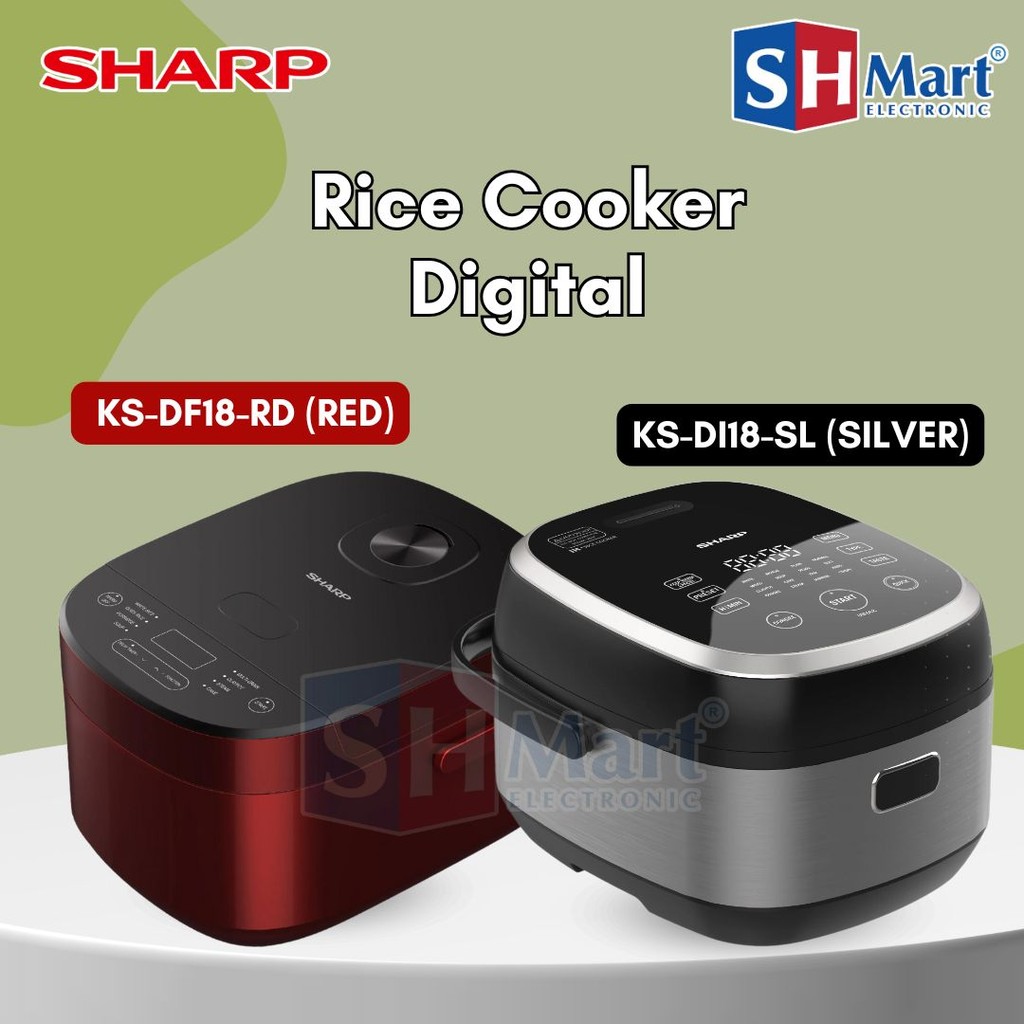 Jual RICE COOKER SHARP 1,8 LITER KS-DF18-RD / KS-DI18-SL PENANAK NASI ...
