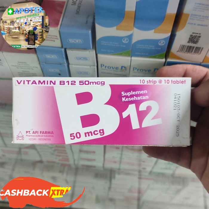 Jual VITAMIN B12 50mcg BOX 100 Tablet Shopee Indonesia