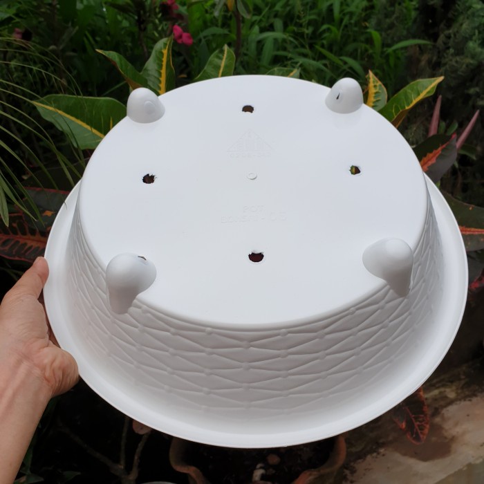 Jual (1pc) BJP BONSAI BULAT 06 (35cm) : pot bunga bonsai bulat ceper ...