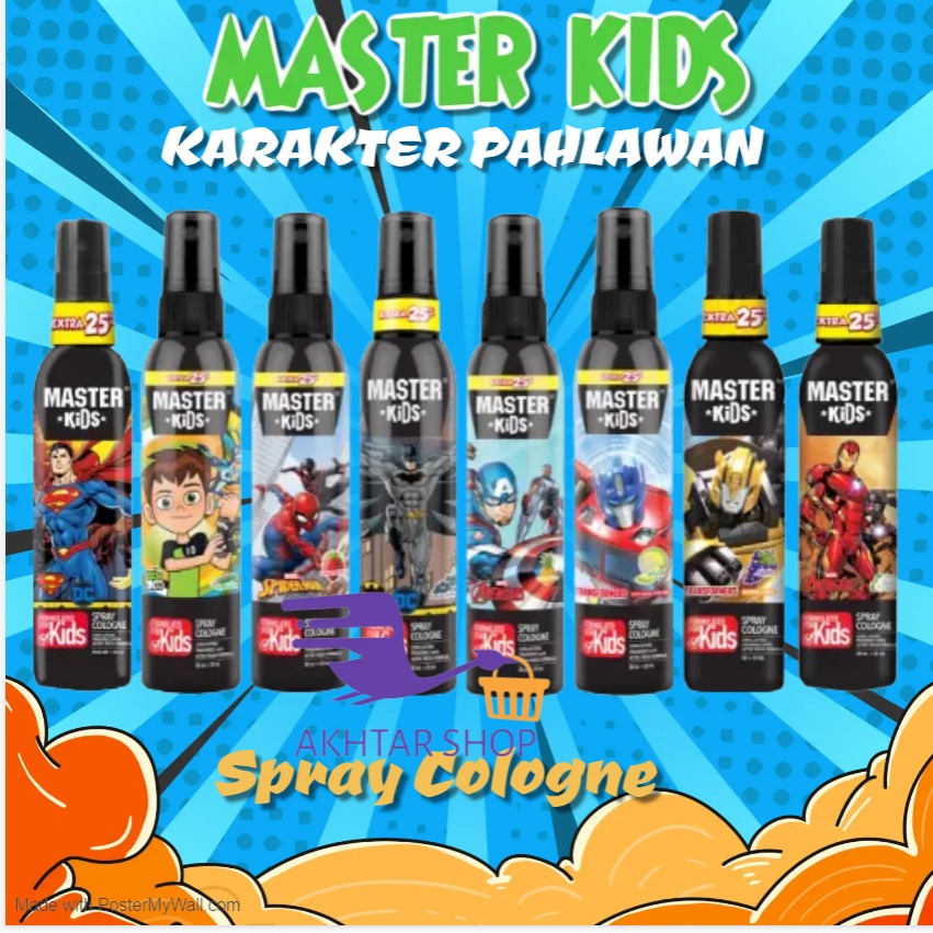 Jual Master Kids Spray Cologne Parfum Anak Dan Bayi 100ml | Shopee ...