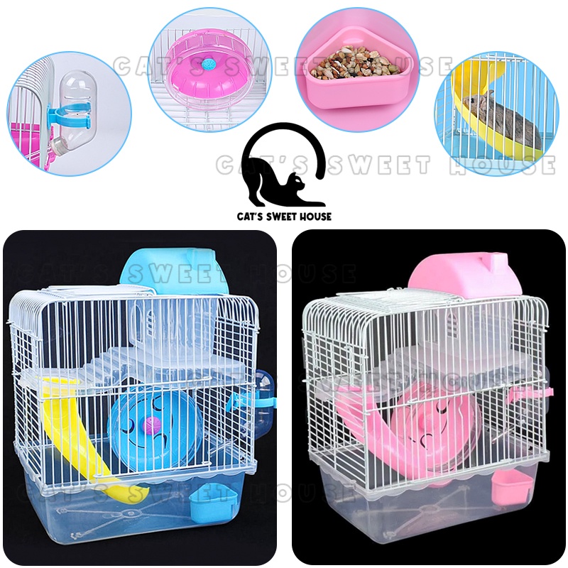 Jual Kandang Untuk Hamster 1 Set Rumah Hamster Kandang Hamster Mainan ...