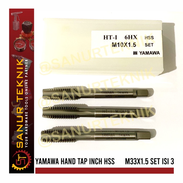 Jual YAMAWA Hand Tap HANDTAP HSS M33x1.5 M33 X 1.5 / M 33x1.5 ISI 3 PCS ...