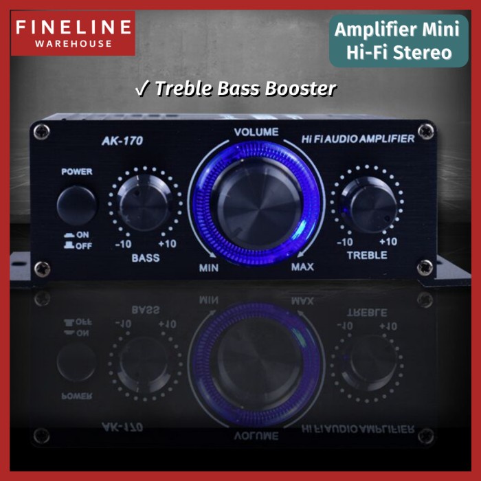 Jual Ampli Mini Power Amplifier Speaker Aktif Stereo Mobil HiFi 20W