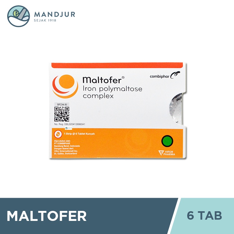 Jual Maltofer Tablet Kunyah 6 Tablet - Obat Anemia dan Kekurangan Zat