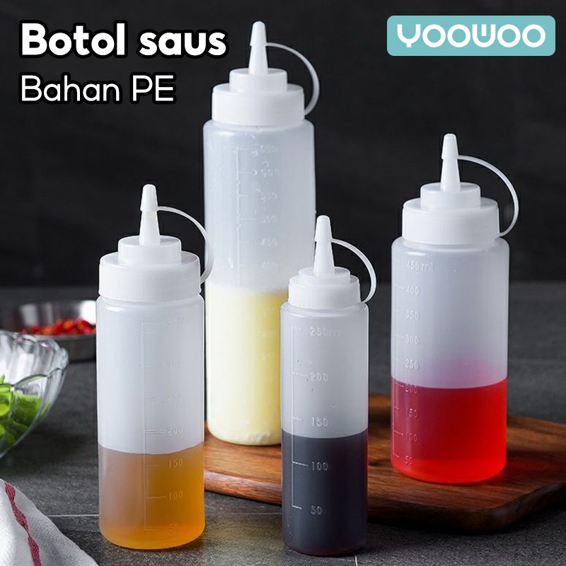 Jual YooWoo botol squize saus / botol saus dapur rumah tangga / botol ...